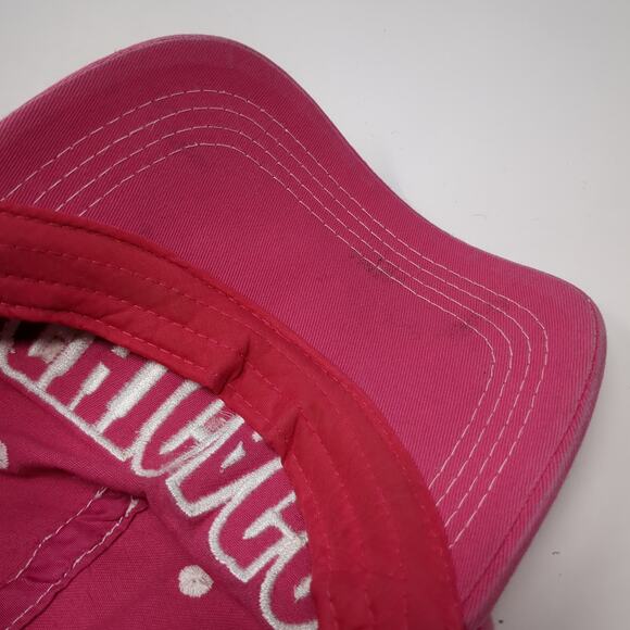 Chicago Strapback Baseball Cap Pink One Size Adjustable Embroidered Cotton - Picture 8 of 9